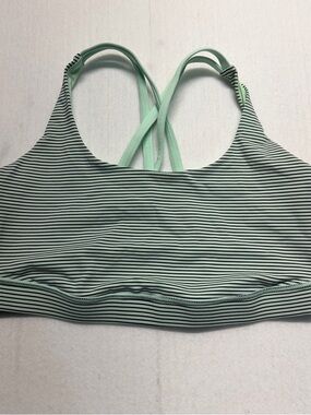 Lululemon Athletica Striped Mint Green Crossback sport bra  10